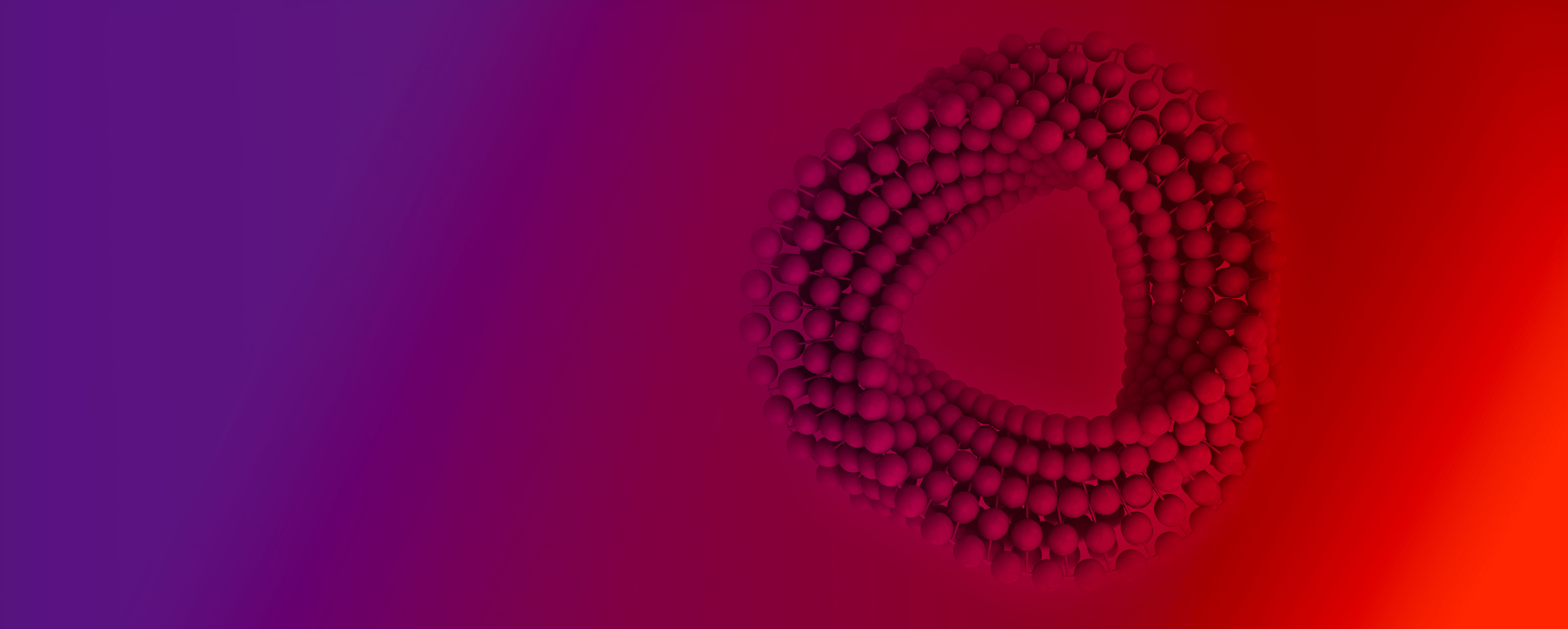 Abstract image of molecules flowing in a loop
