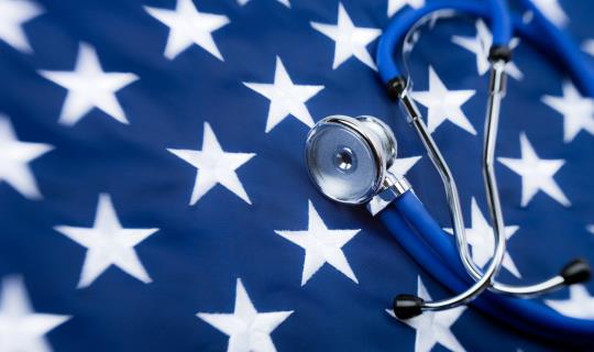 health policy flag stethoscope